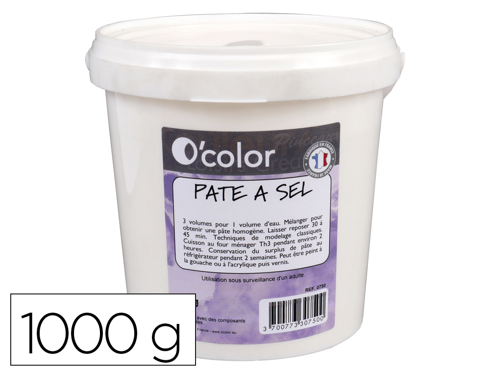 PATE A SEL ART PLUS PRETE A L'EMPLOI AVEC ADJONCTION EAU  CUISSON FOUR MENAGER SEAU 1KG