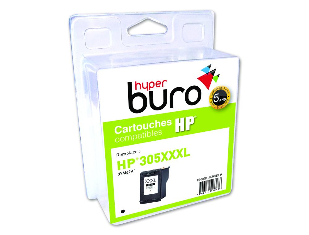 CARTOUCHE HYPERBURO COMPATIBLEPOUR HP 305XL NOIR